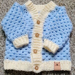Newborn handmade crochet jacket